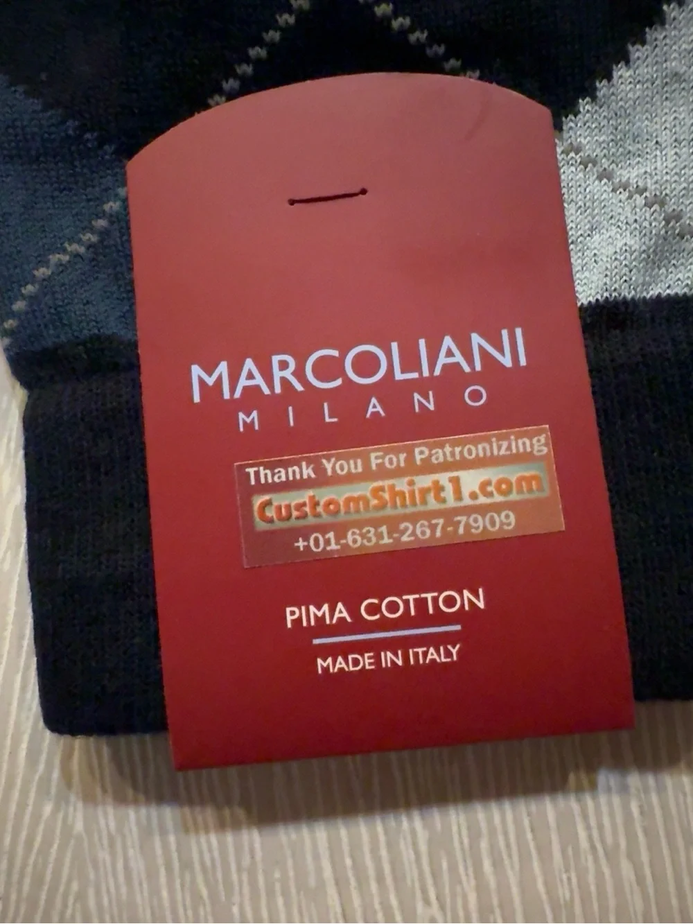 Marcoliani Milano Luxury Pima Cotton Argyle Dress Socks 2 Pair Set NWT